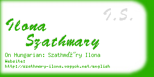 ilona szathmary business card